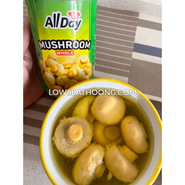 ALL DAY Mushroom Whole (Button Mushroom) - 425g/can - Image 2